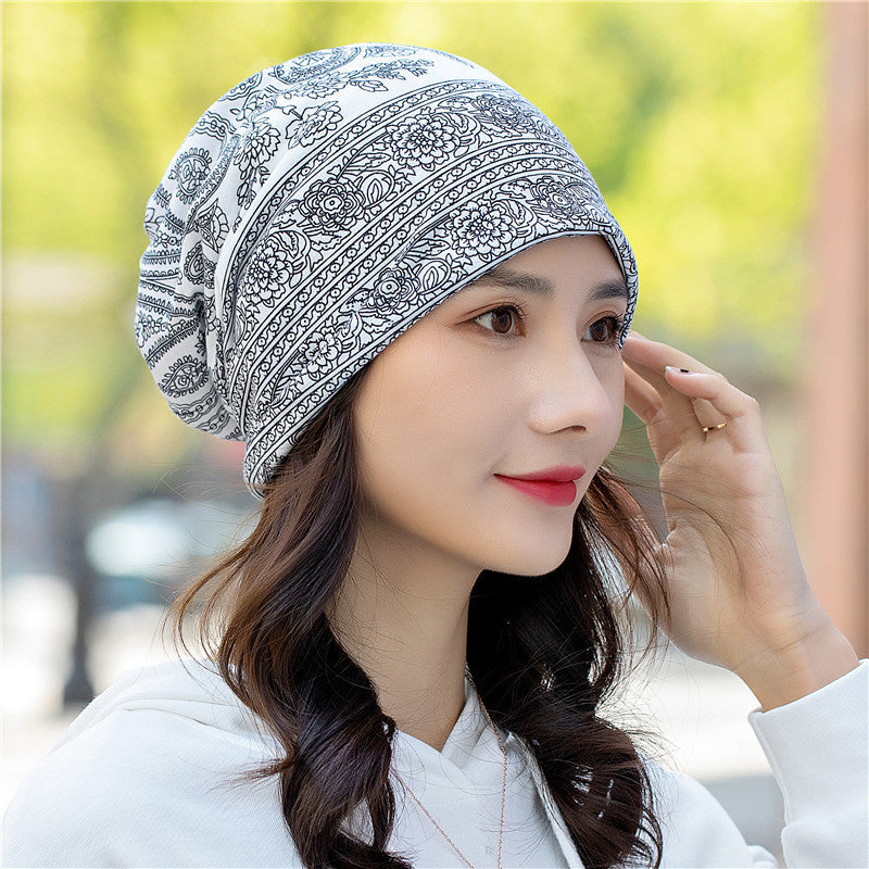 Head Ethnic Wind Series Korean Cashew Flower Bun Head Hat Limorista
