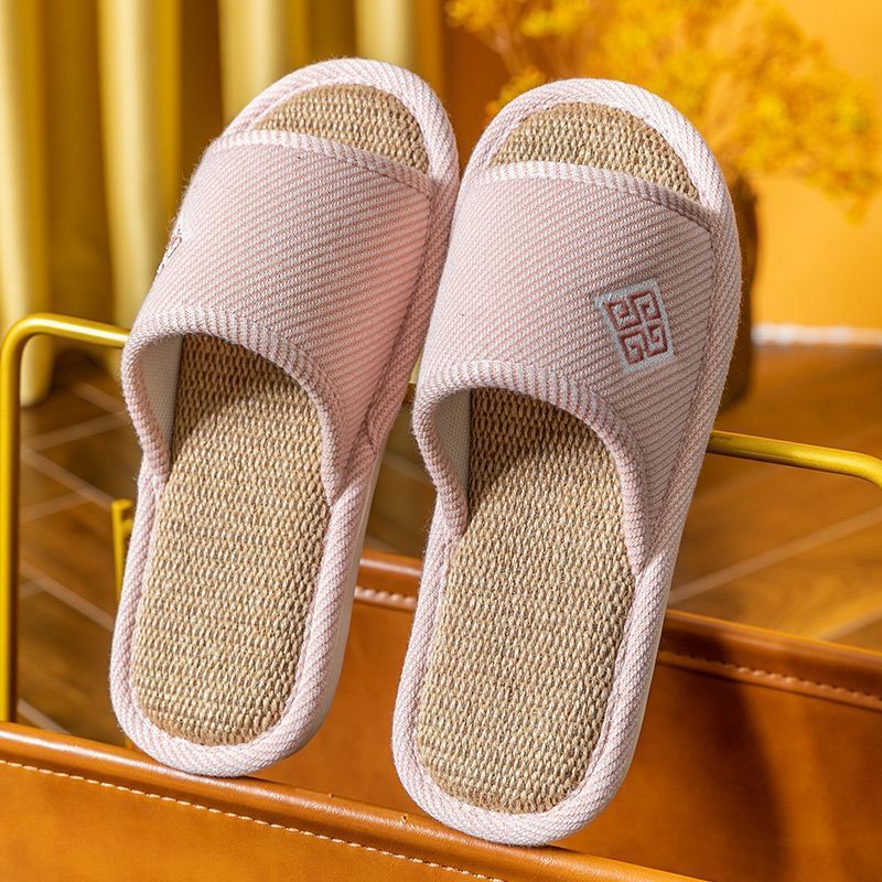 Linen Slippers For Women Spring And Autumn Non-slip Home Limorista