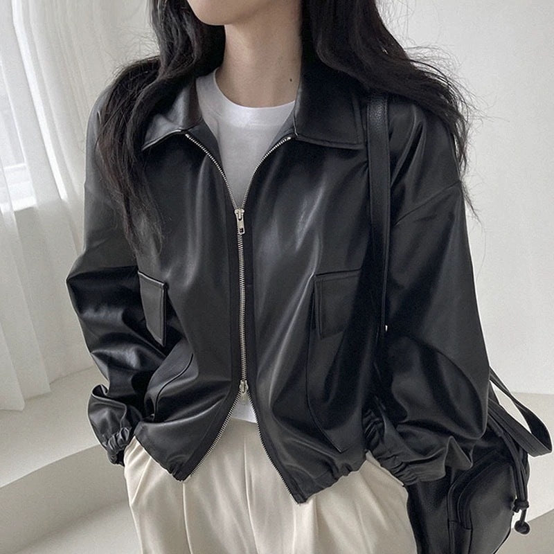 Versatile Long Sleeve Short Coat Women&