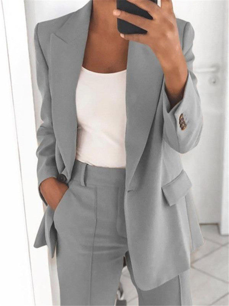 Lapel Slim-fit Cardigan Graceful Suit Jacket Limorista