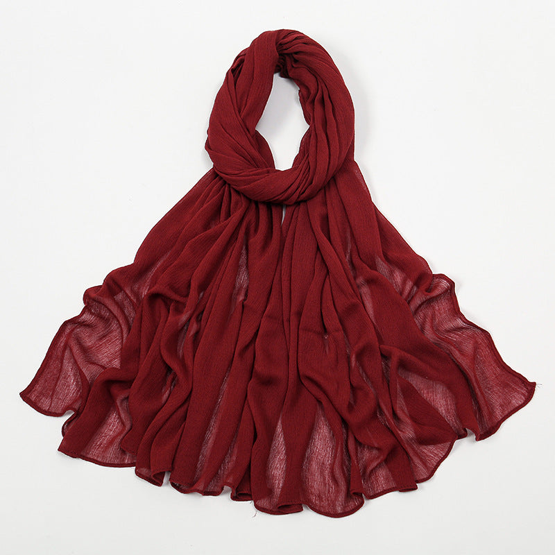 Curling Rayon Wrinkle Scarf Women&