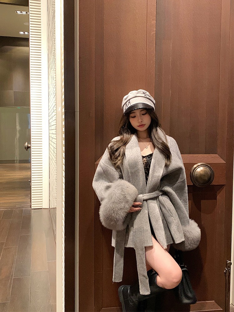 Fashion Plus Size French Elegant Woolen Overcoat Limorista