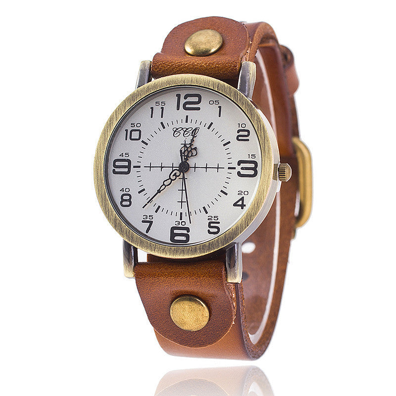 Belt Retro Neutral Watch European And American Digital Women&