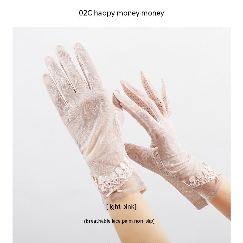 Lightweight Breathable Lace Sun Protection Gloves Limorista