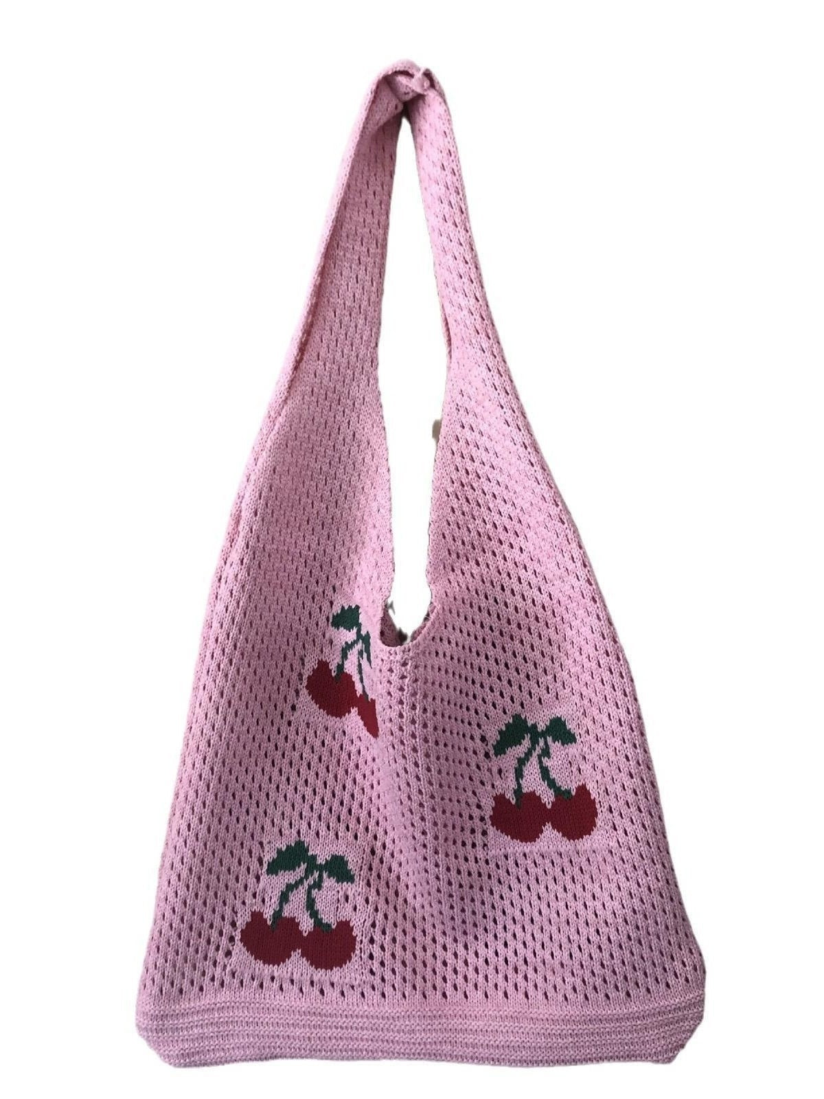 Japanese And Korean Strawberry Knitted Hollow Bag Limorista