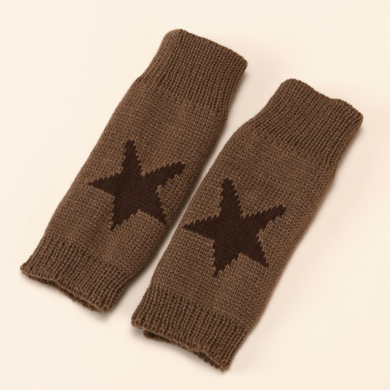 Autumn And Winter Acrylic Wool Five-pointed Star Gloves Warm Oversleeve Limorista