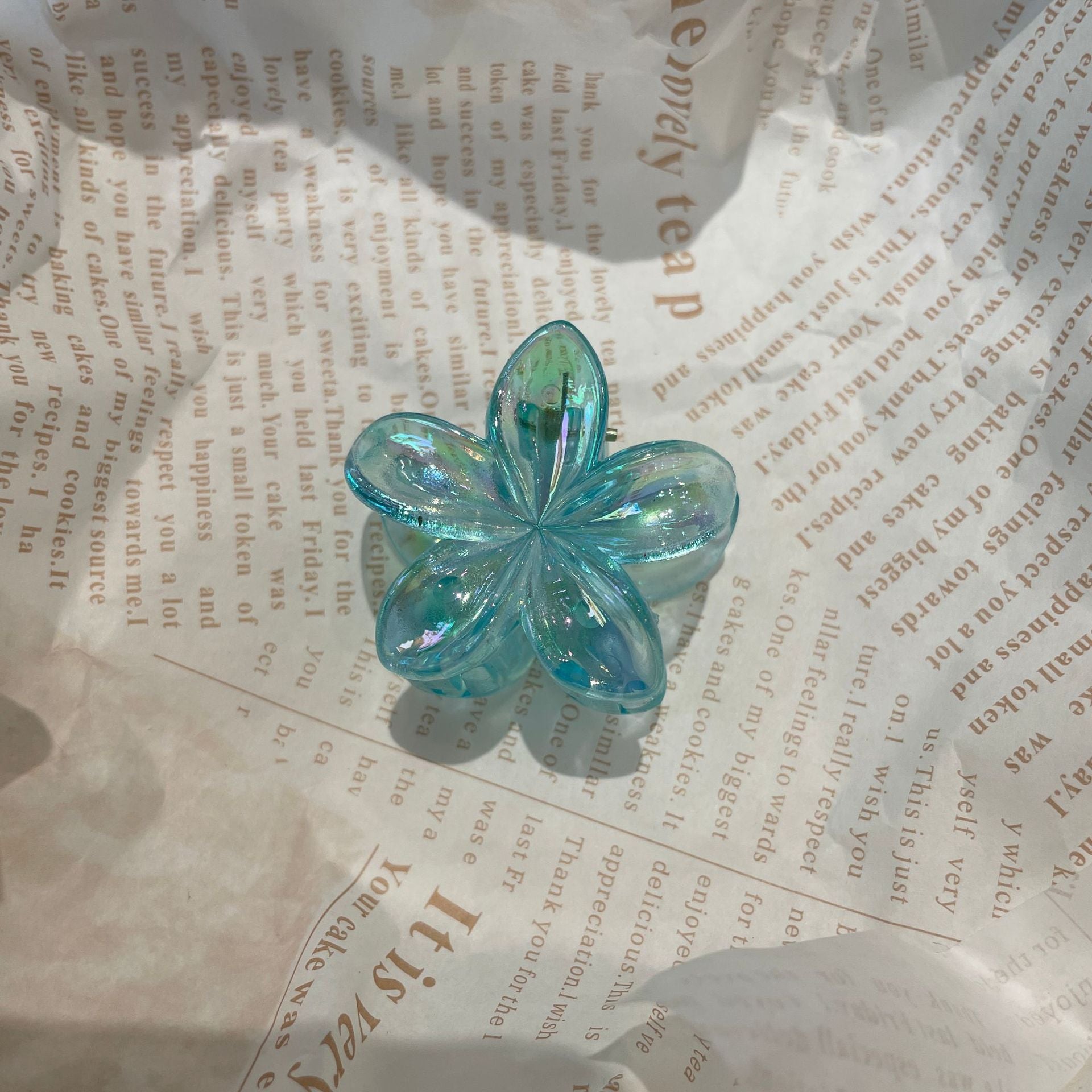 4CM Plumeria Rubra Grip Flower Barrettes Female Limorista