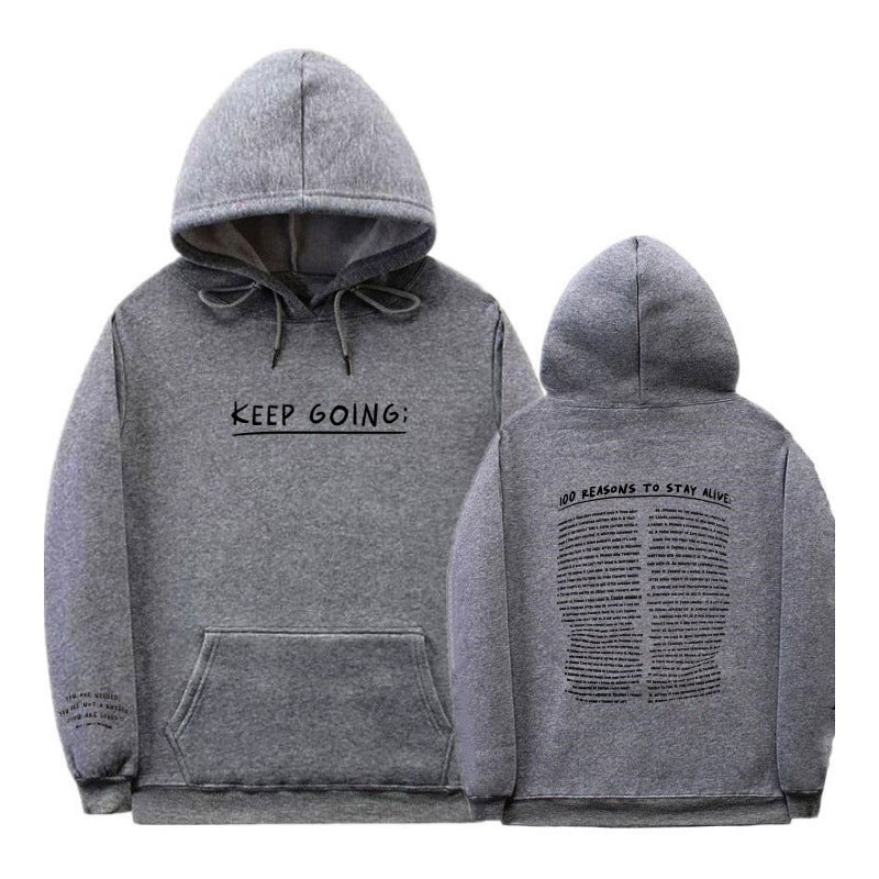 Letter Printing Long-sleeved Drawstring Hooded Sweatshirt With Pockets Fashion Sports Hoodie Womens Clothing Limorista