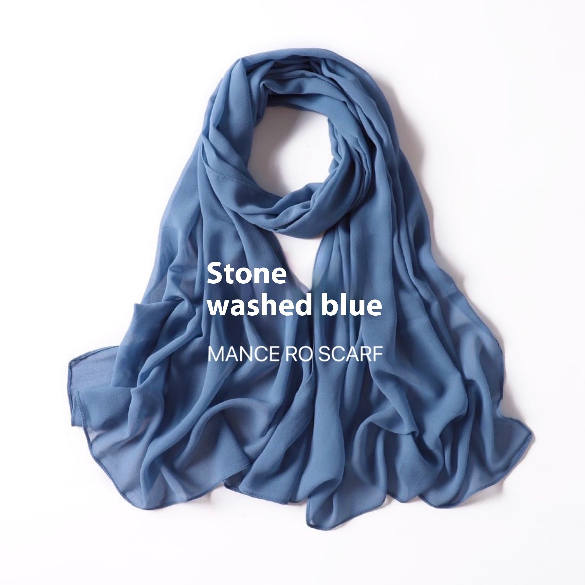 Pure Color Pearl Chiffon Scarf Headcloth Veil Chiffon Scarf Limorista