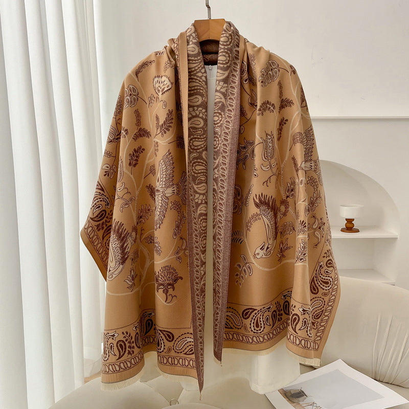 Retro High Sense Artificial Cashmere Scarf Limorista