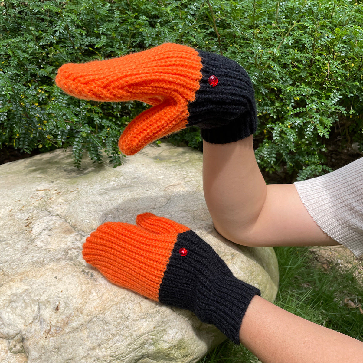 Unisex Knitted Wool Mittens Cold-proof Limorista