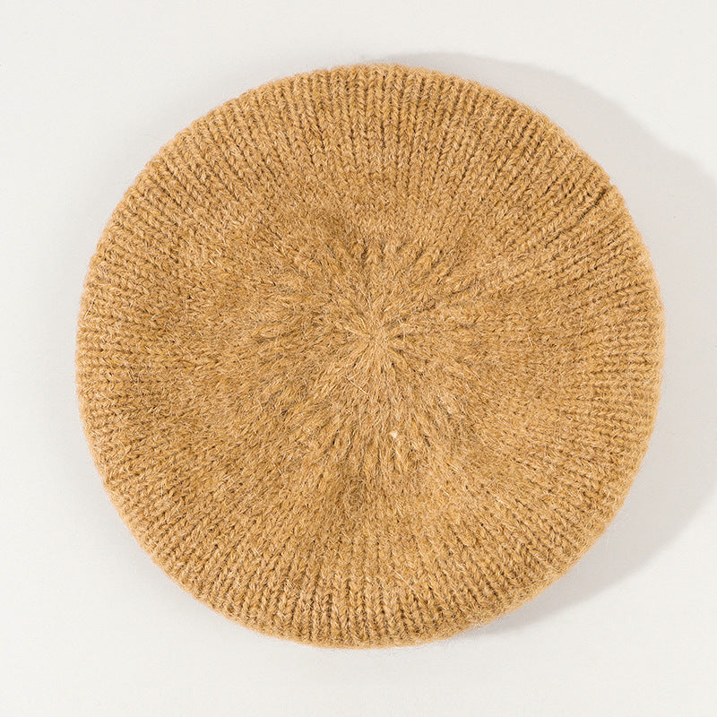 Soft Glutinous Mohair Knitted Plush Knitted Hat Limorista