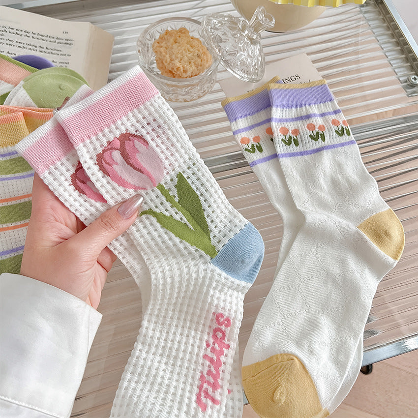 Flower Socks Women&