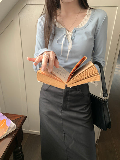 Inner Wear Fleece-lined Thick Short Long Sleeve Bottoming Shirt Limorista