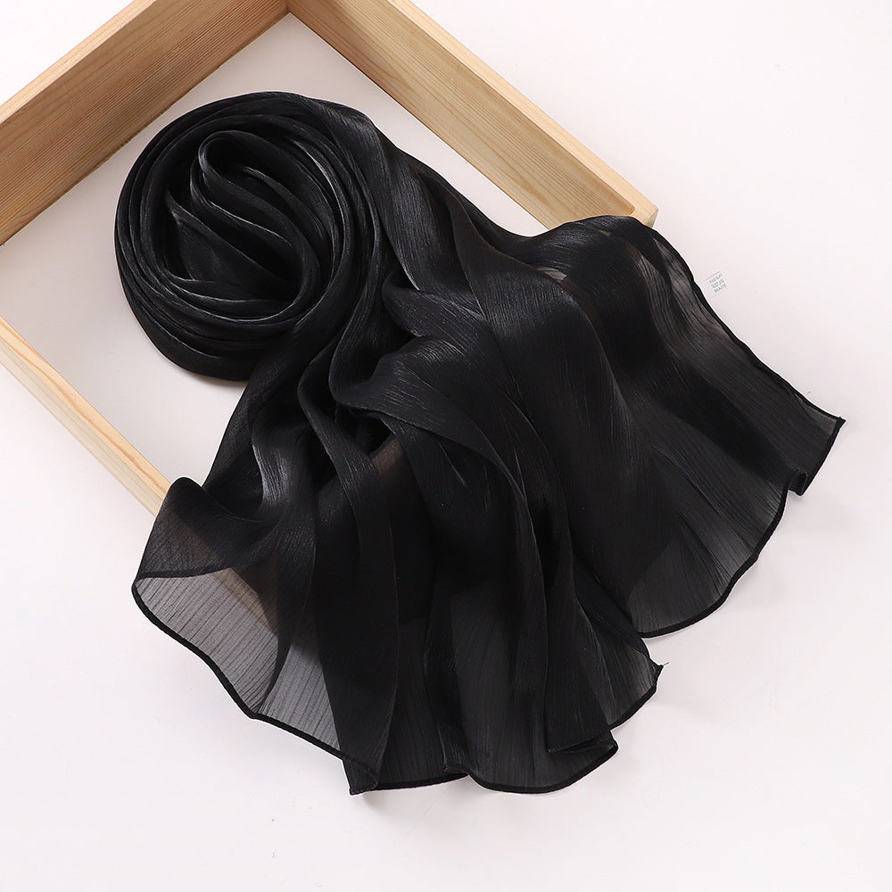 Breathable Cool Island Satin Smooth Silk Toe Scarf Limorista