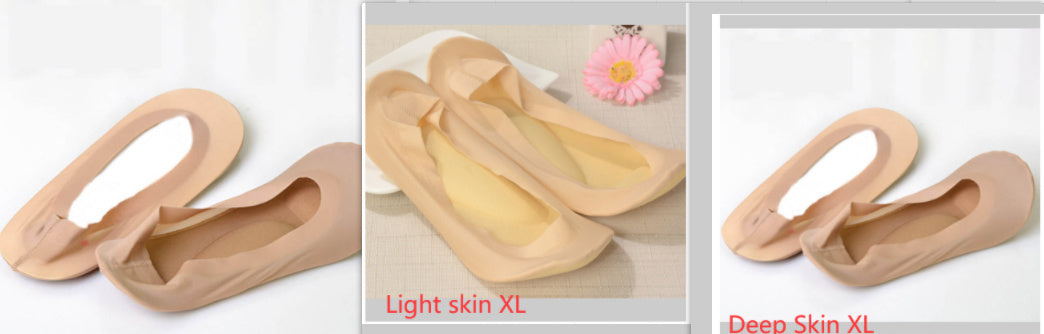 3D Arch Foot Massage Health Care Women Summer Socks Ice Silk Socks Shallow Mouth Silica Gel Invisible Slippers Feet Care Limorista