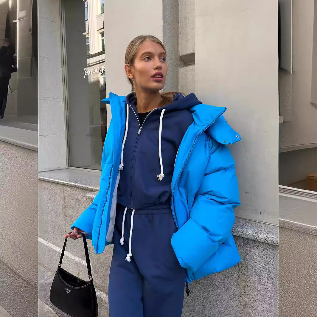 Cotton Padded Jacket Female Loose Cotton Coat Baggy Coat Limorista