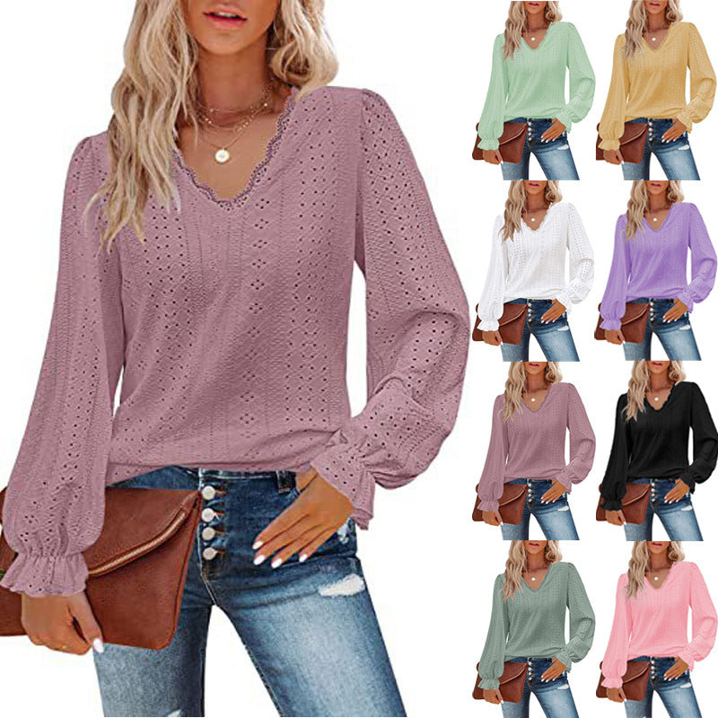 European And American Style Women V-neck T-shirt Limorista