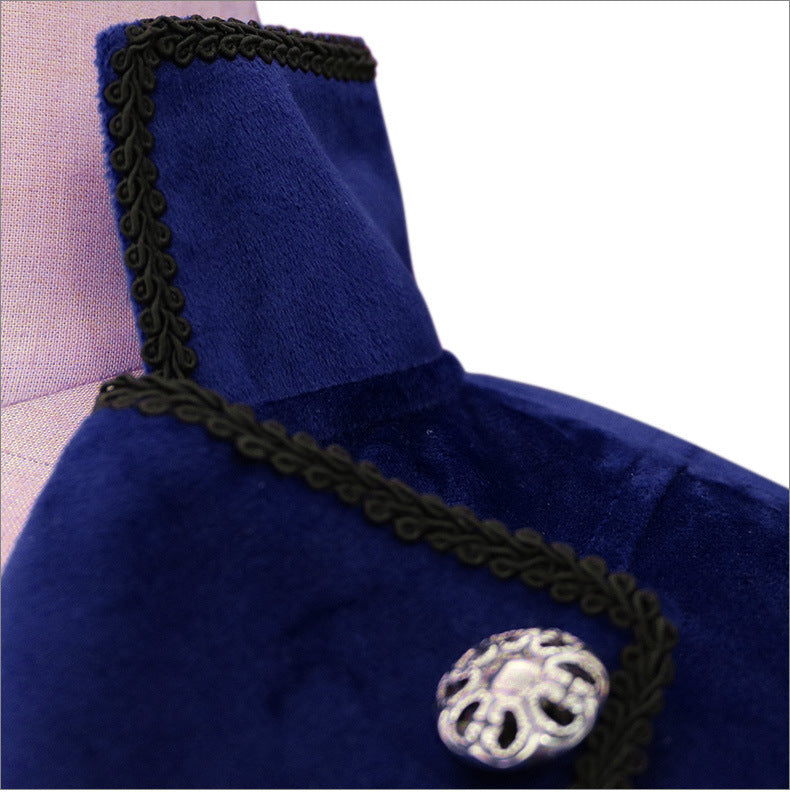Stand Collar Gold Velvet Vintage Tuxedo Showsuit Limorista