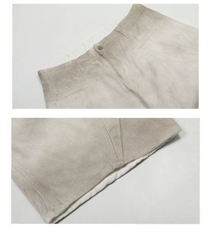 Retro Distressed Dirty White Wide Leg Pants Casual Trousers Limorista