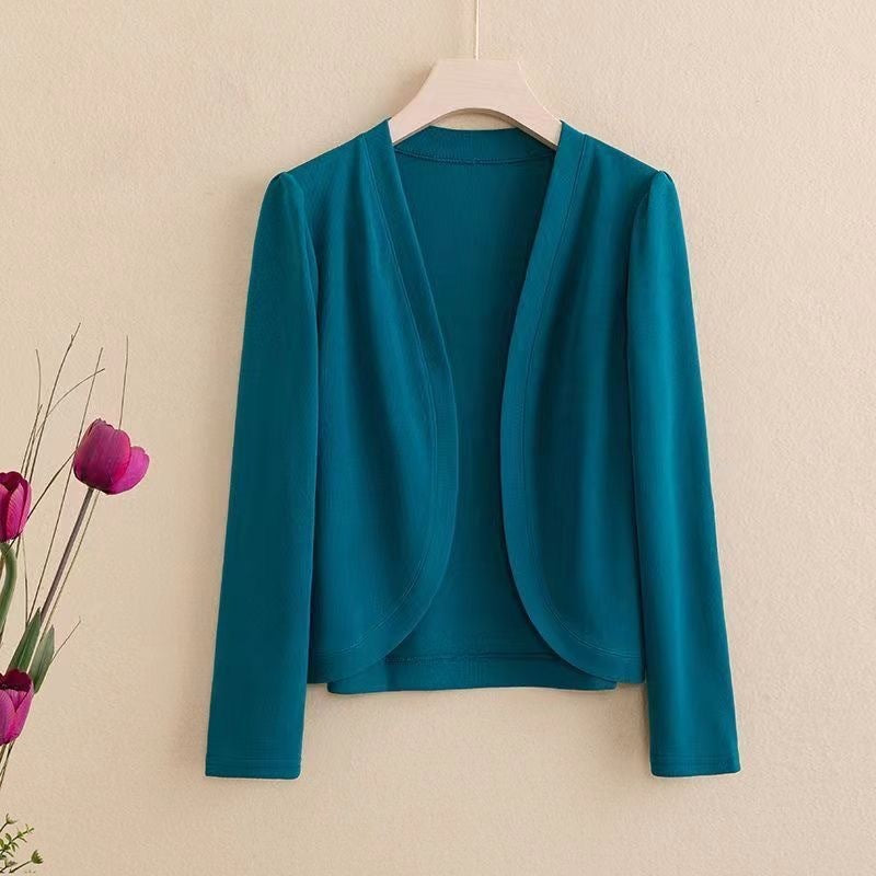 Shawl Cardigan Short Cardigan Pure Color All-matching Women Limorista