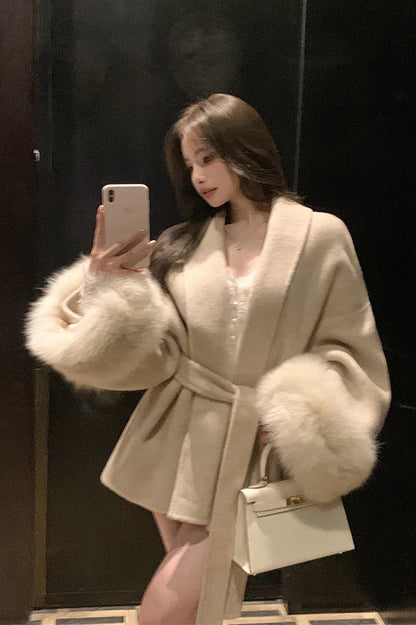 Fashion Plus Size French Elegant Woolen Overcoat Limorista