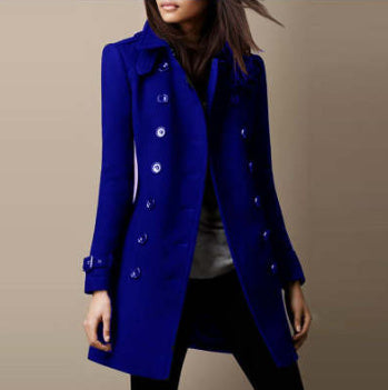 Ladies Spring Long Jacket Wool Trench Coat Limorista