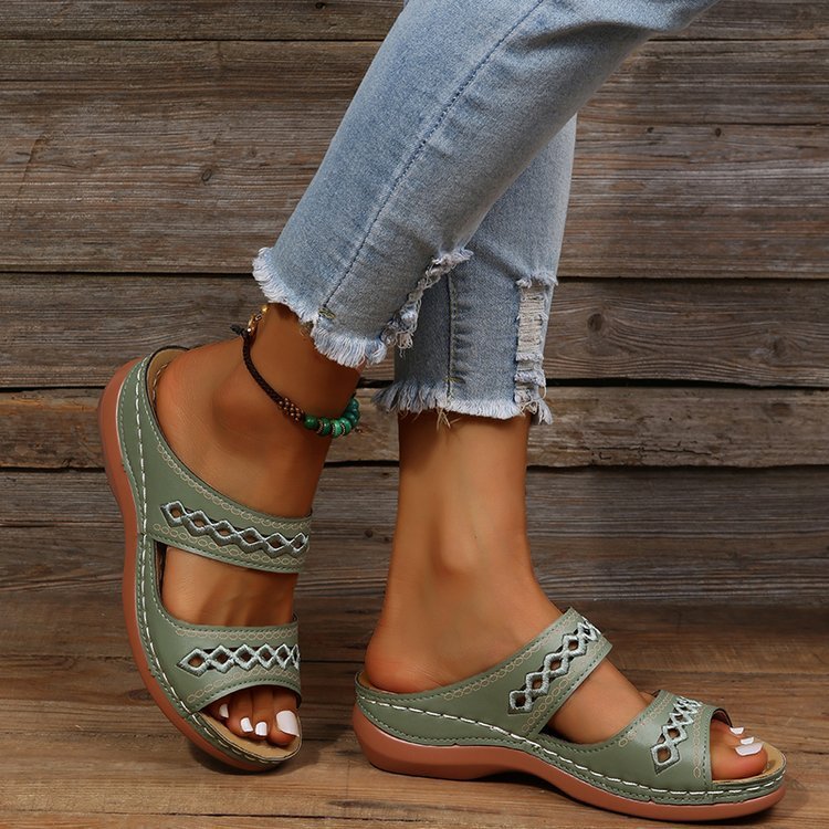 New One-word Slippers For Women Spring New Muffin Platform Slippers Limorista