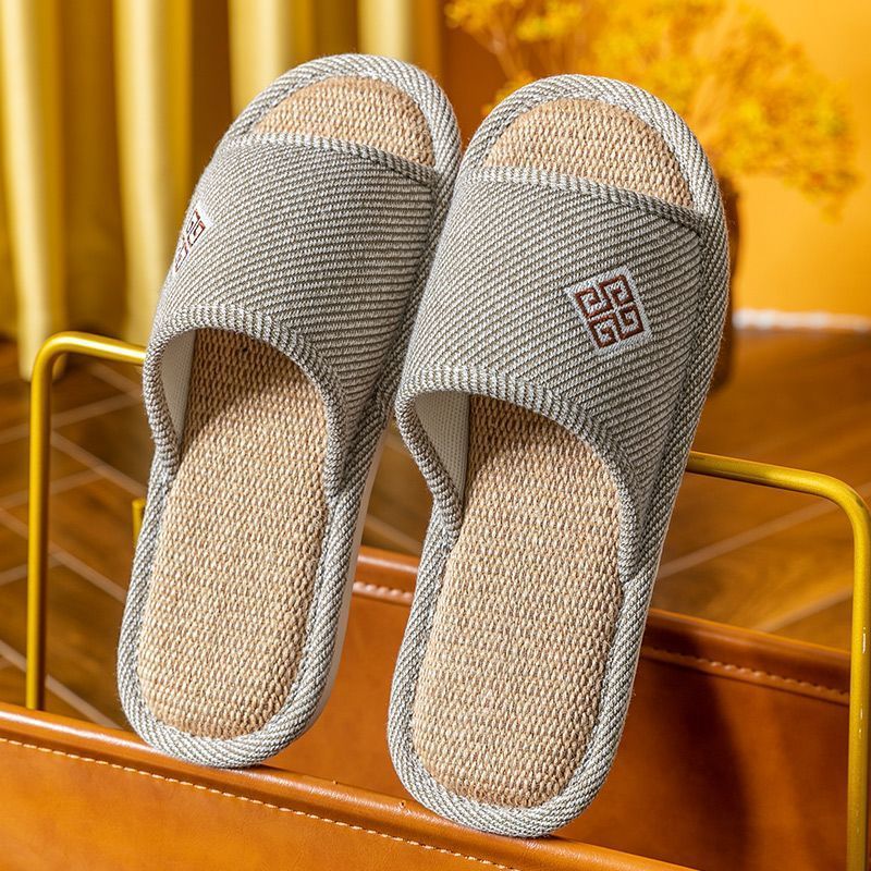 Linen Slippers For Women Spring And Autumn Non-slip Home Limorista