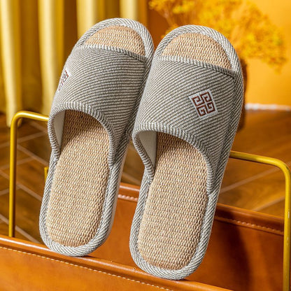 Linen Slippers For Women Spring And Autumn Non-slip Home Limorista