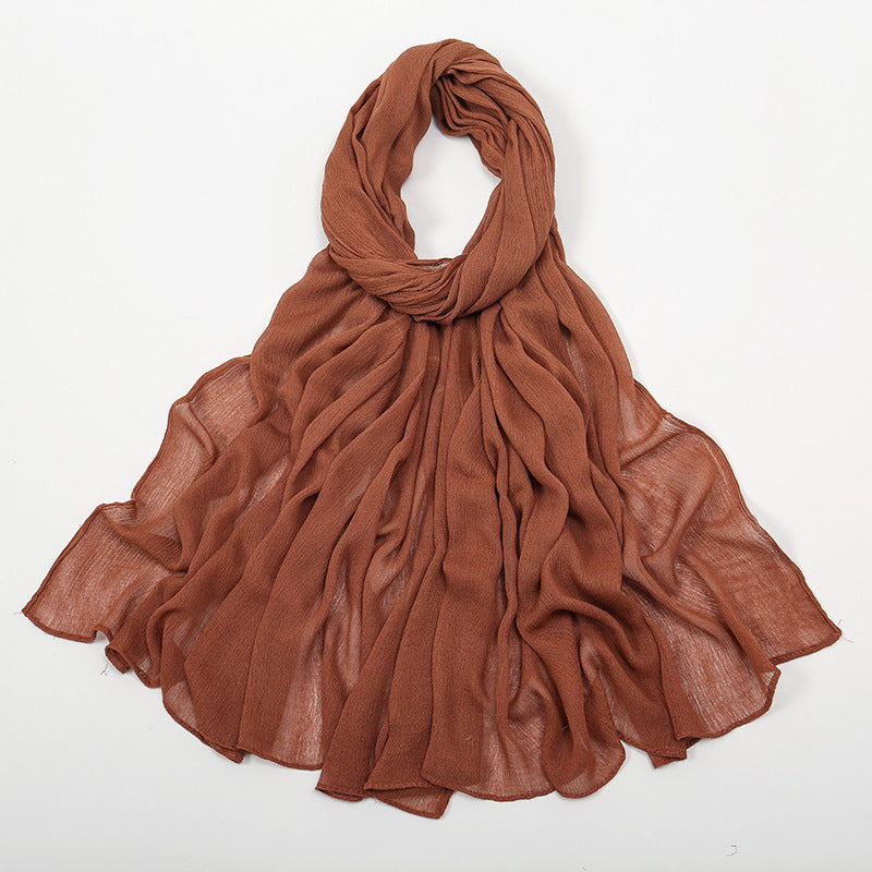 Curling Rayon Wrinkle Scarf Women&