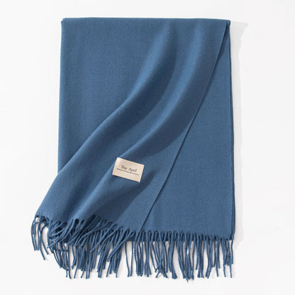 Pure Color Artificial Cashmere Scarf Women&