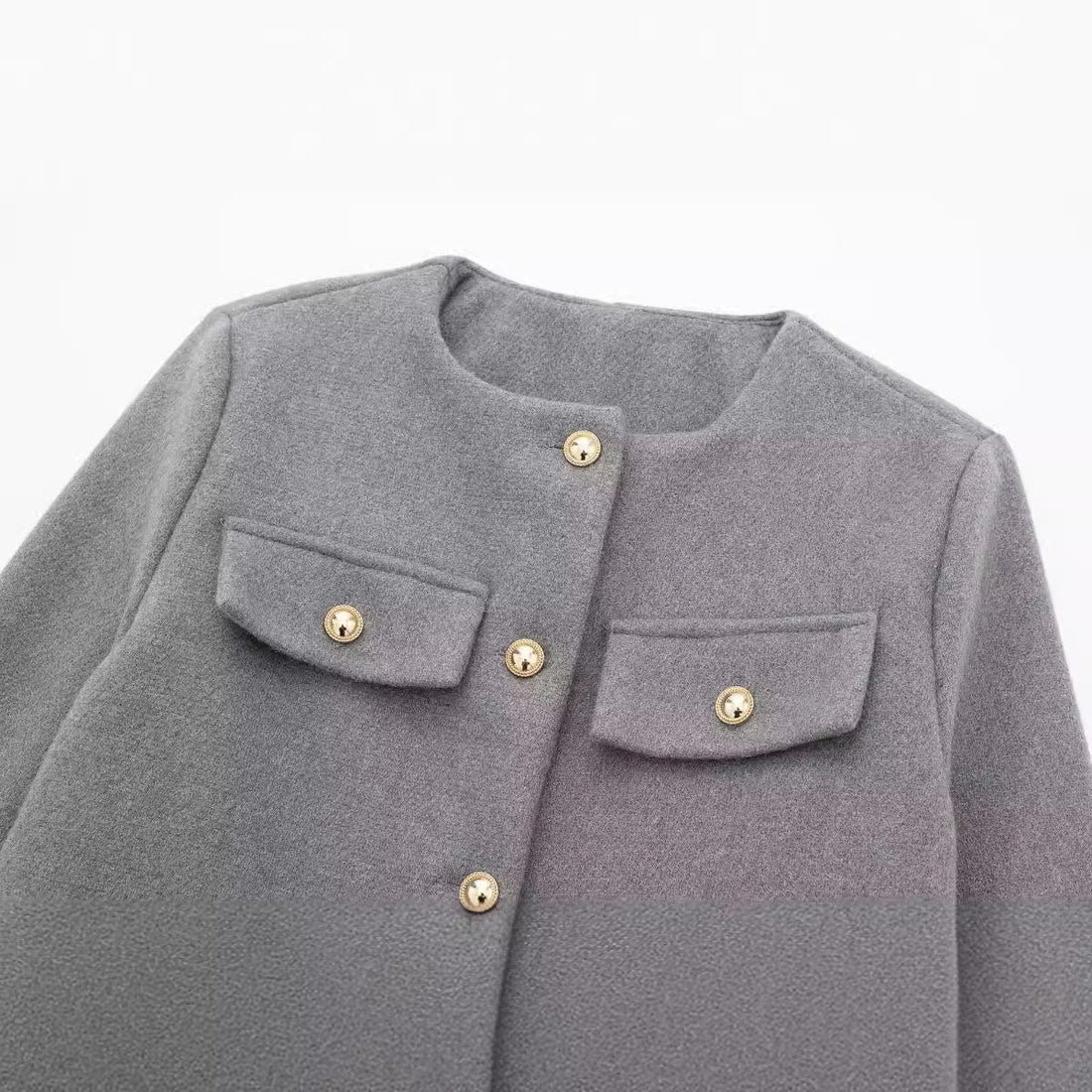 Fashion Casual All-match Flip Trim Short Coat Limorista