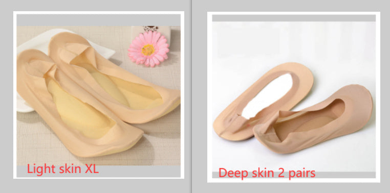 3D Arch Foot Massage Health Care Women Summer Socks Ice Silk Socks Shallow Mouth Silica Gel Invisible Slippers Feet Care Limorista