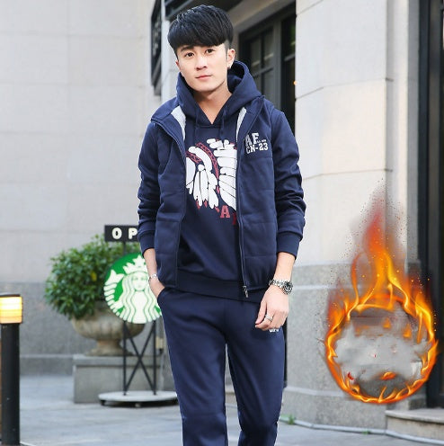 Men Plus Velvet Padded Clothes Suit Limorista