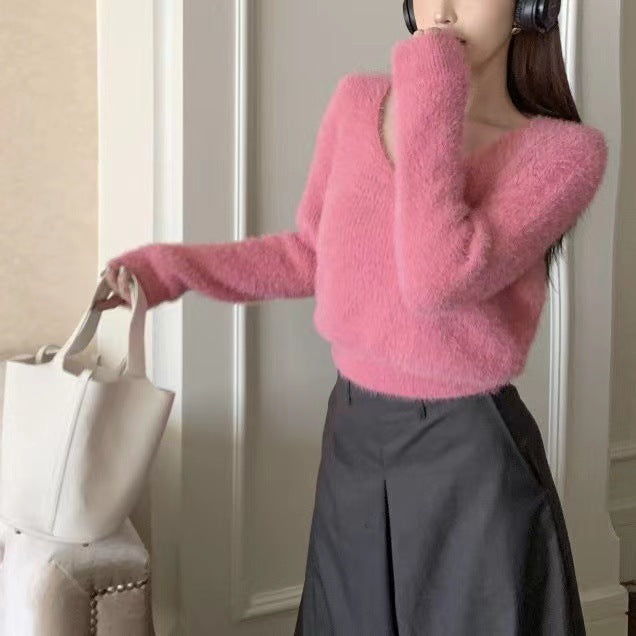 Imitation Marten Knitted Women&