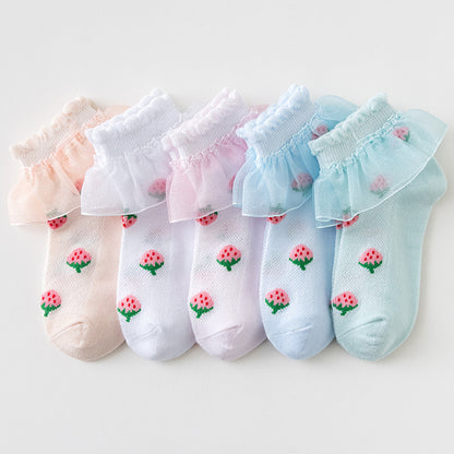 Summer Thin Lace Socks Mesh Lace Princess