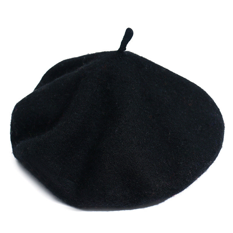 Artistic Wool Candy Color Painter Cap Fashionable Warm Hat Limorista