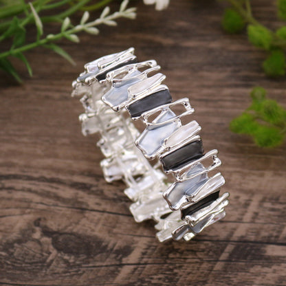 Irregular Colorful Oil Necklace Alloy Bracelet Stitching Women&