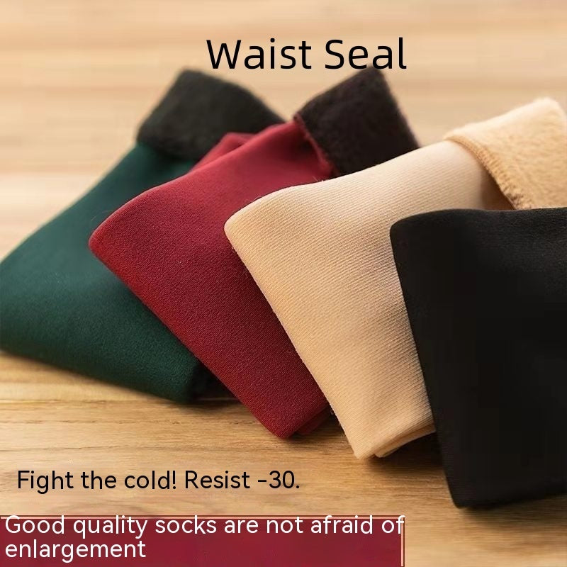 Fleece Lined Padded Warm Keeping Snow Socks Women Mid-high Tube Long Limorista