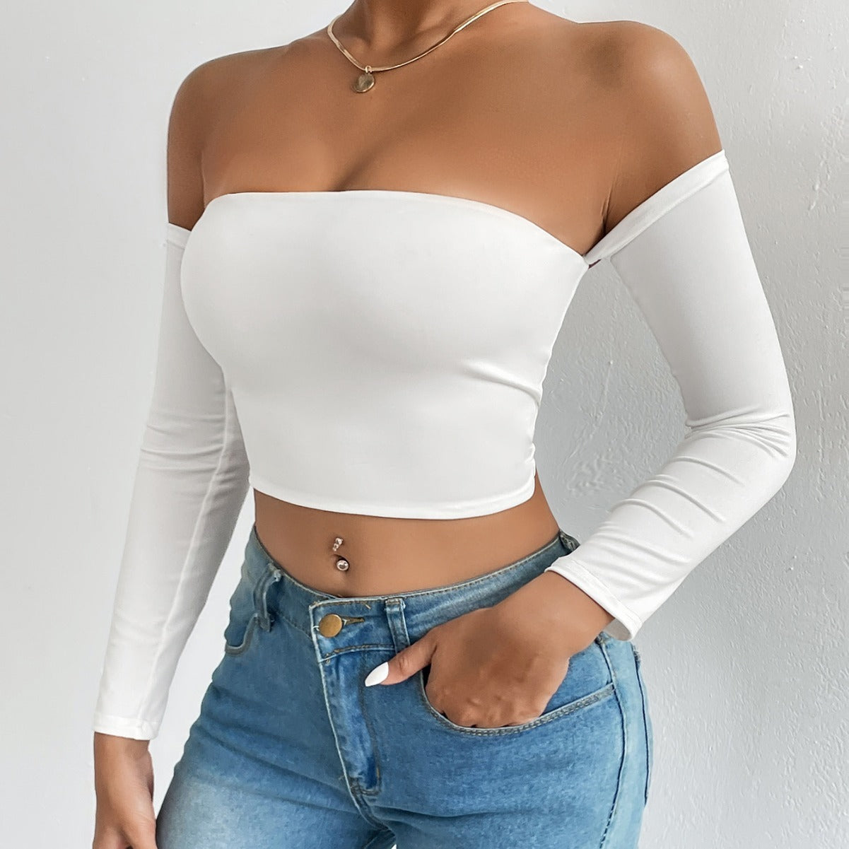European And American Camisole Waist Trimming Short Sleeve Limorista
