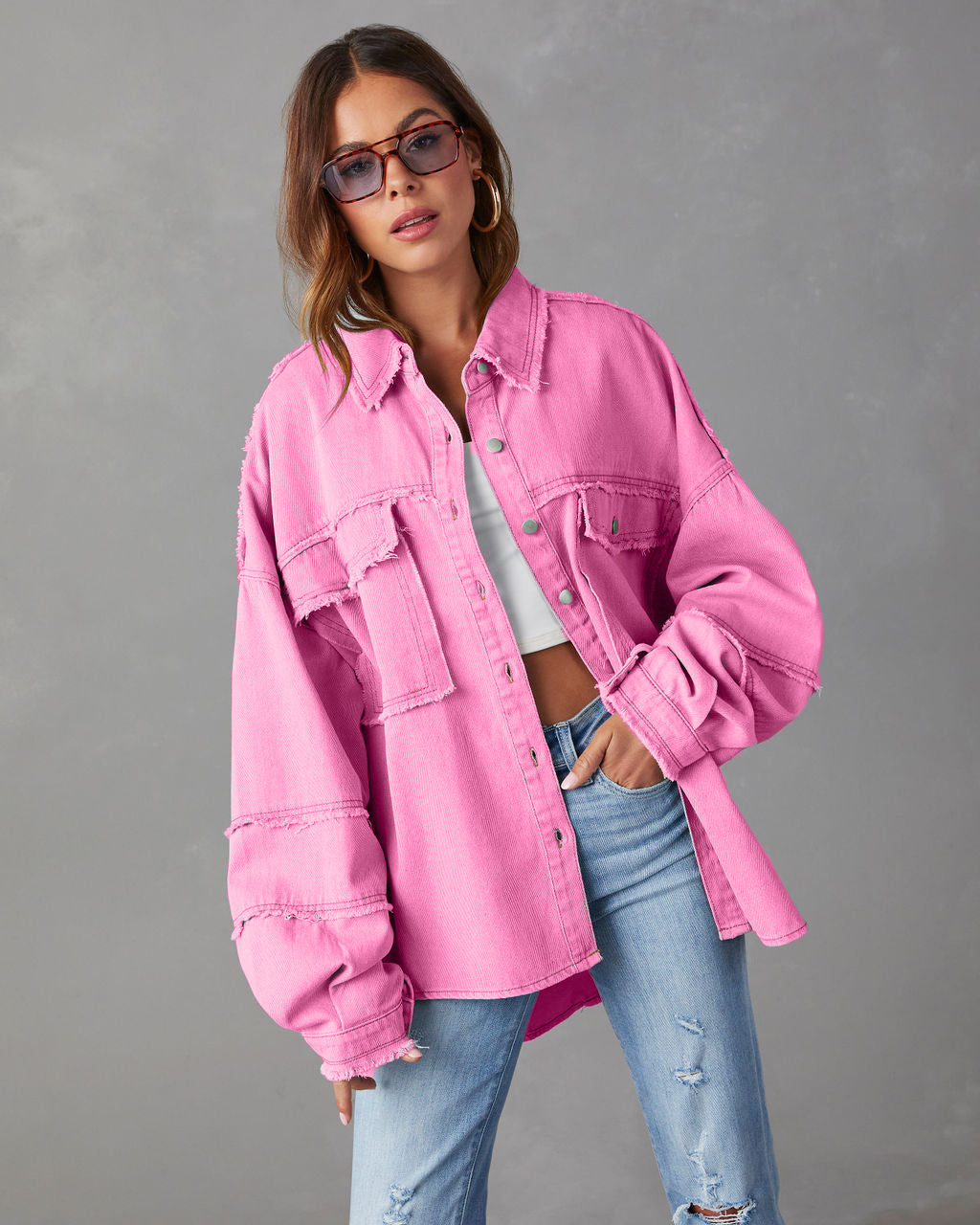 Casual Long Sleeve Denim Coat Limorista