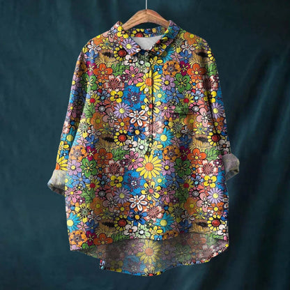 Printed Fashion Versatile Collar Shirt Limorista