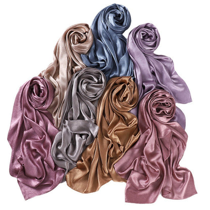 New Silk-like Silky Satin Scarf Limorista