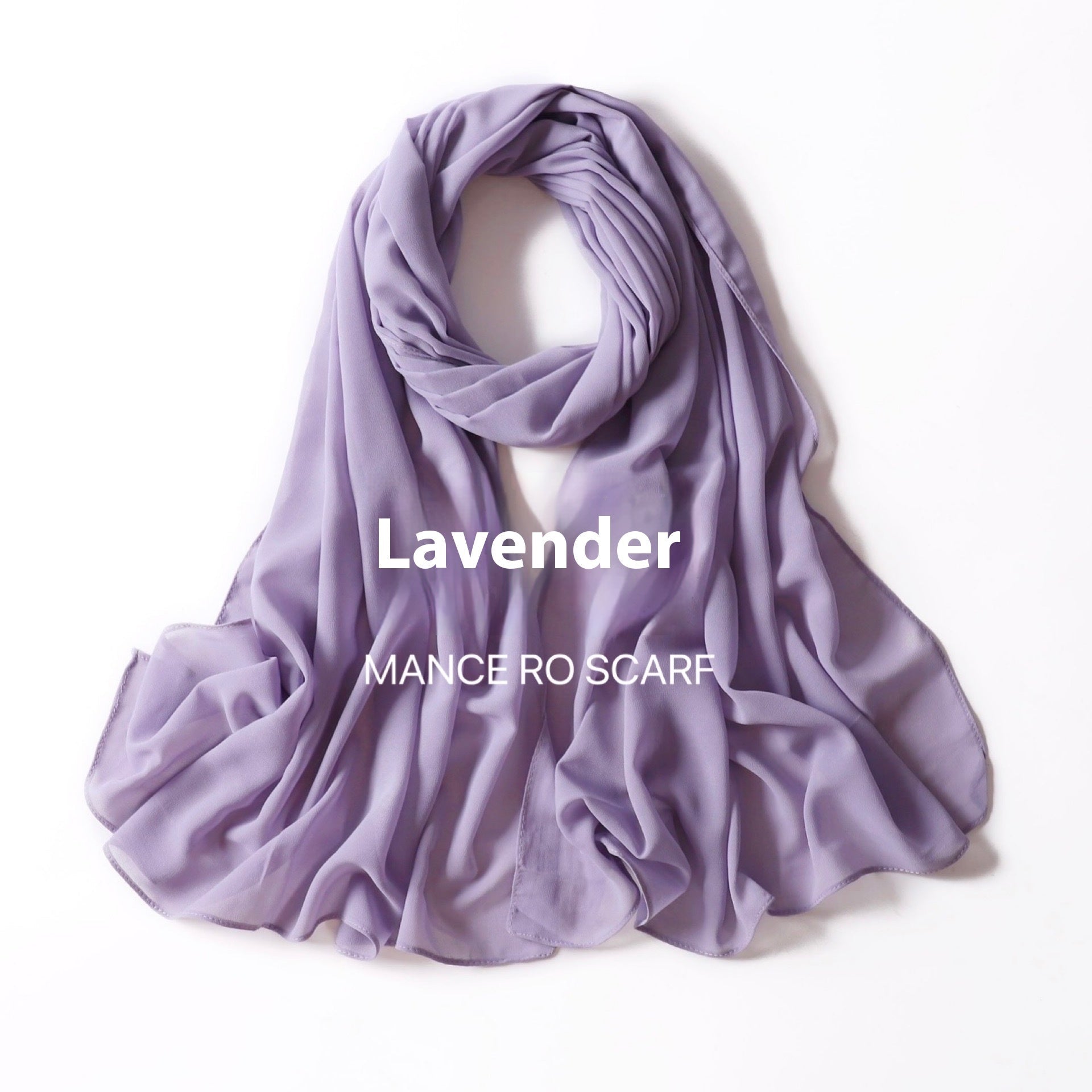 Pure Color Pearl Chiffon Scarf Headcloth Veil Chiffon Scarf Limorista