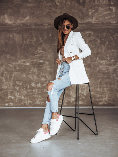 Long-Sleeved Double-Breasted Suit Jacket Limorista