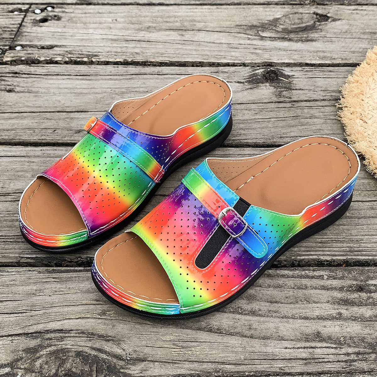European And American Style Belt Buckle Stylish And Lightweight Slippers Limorista