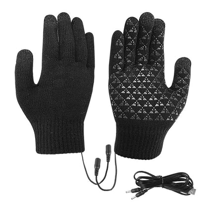 USB Heating Electric Heating Gloves Thermal Thickened Knitting Limorista