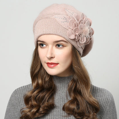 Autumn Winter All-match Rabbit Fur Knitted Woolen Cap Women Limorista