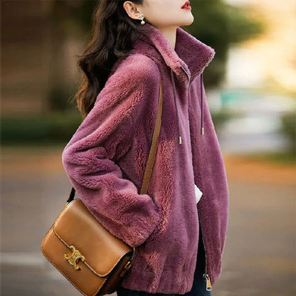 Sweater Elegant Cardigan Zipper Fleece Top Limorista
